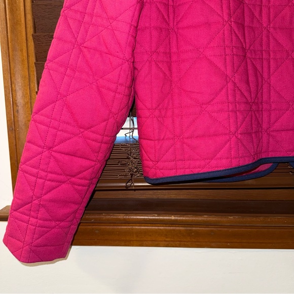 NWT $138 Anthropologie x DOLAN Pink Bow-Front Linen Quilted Lady Jacket S - Picture 8 of 9